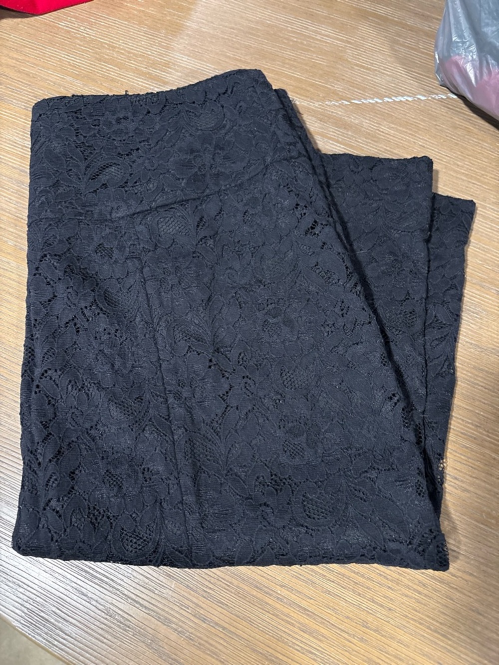 Express Black Lace Sheath Skirt